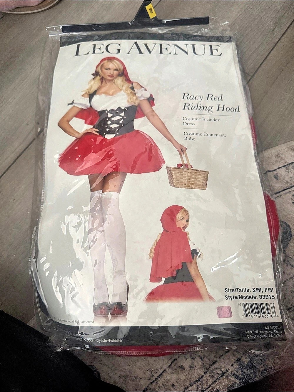 Leg Avenue Riding Hood Costume Red & Black NWT Size S/M